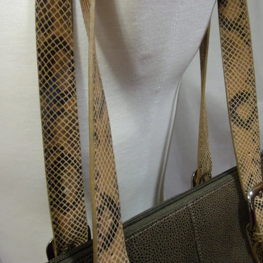 Taupe Brown Computer/Tote Handbag NWOT